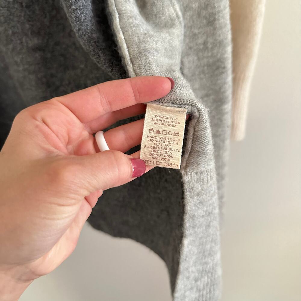 Mystree Open-Front Colorblock Cardigan Sweater Gr… - image 5